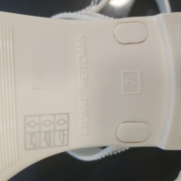 💕STUART WEITZMAN💕 Mellie Bow Jelly Sandal ~ White 7 New Without Box - Picture 13 of 14